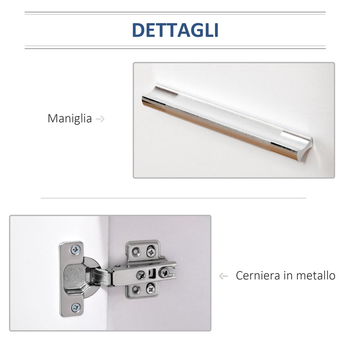 easycomfort easycomfort mobiletto in legno con ruote e 2 ante 60x35x65cm bianco ean 8054144131573