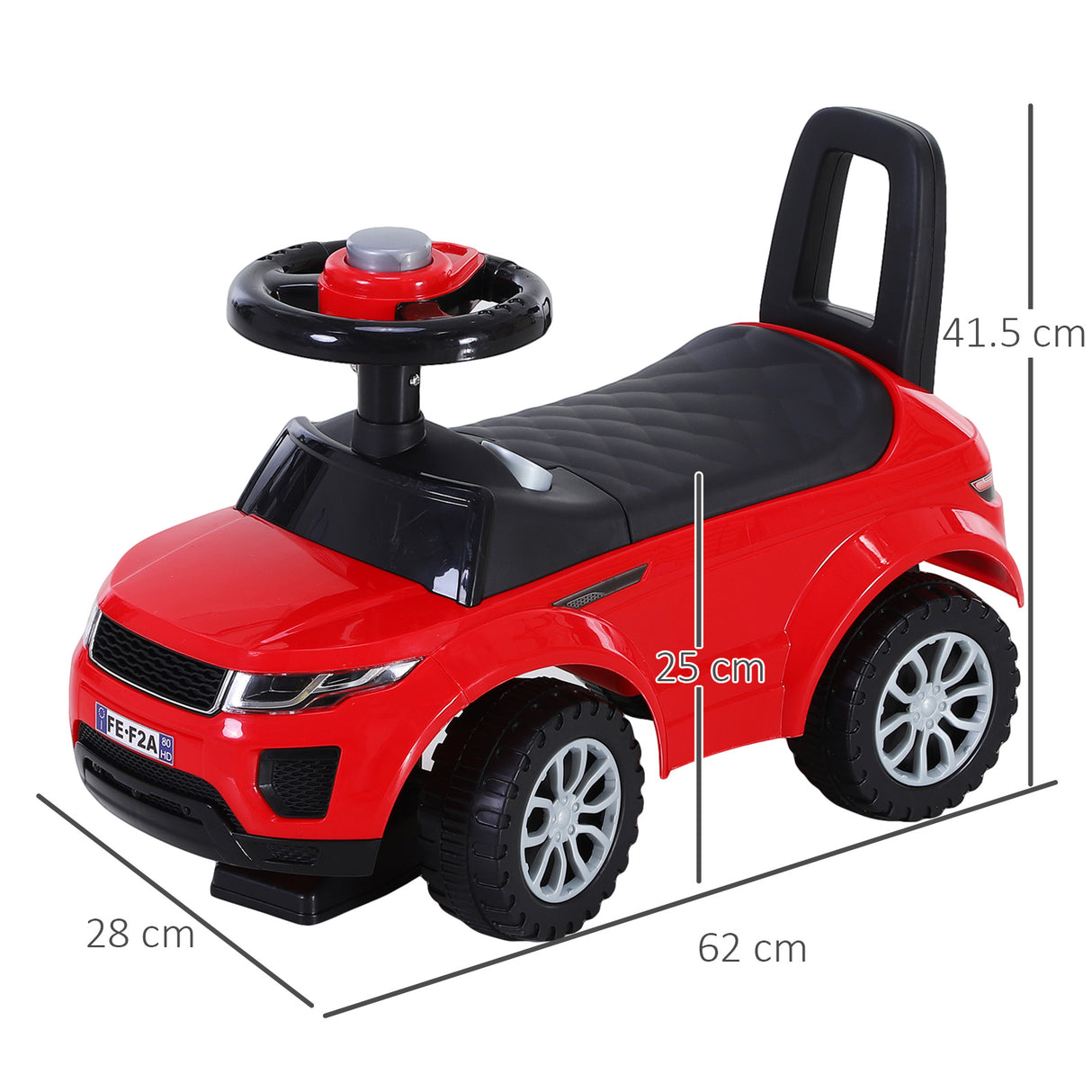 easycomfort easycomfort macchina cavalcabile giocattolo per bambini 12 36 mesi macchina a spinta con vano contenitore e schienale rossa