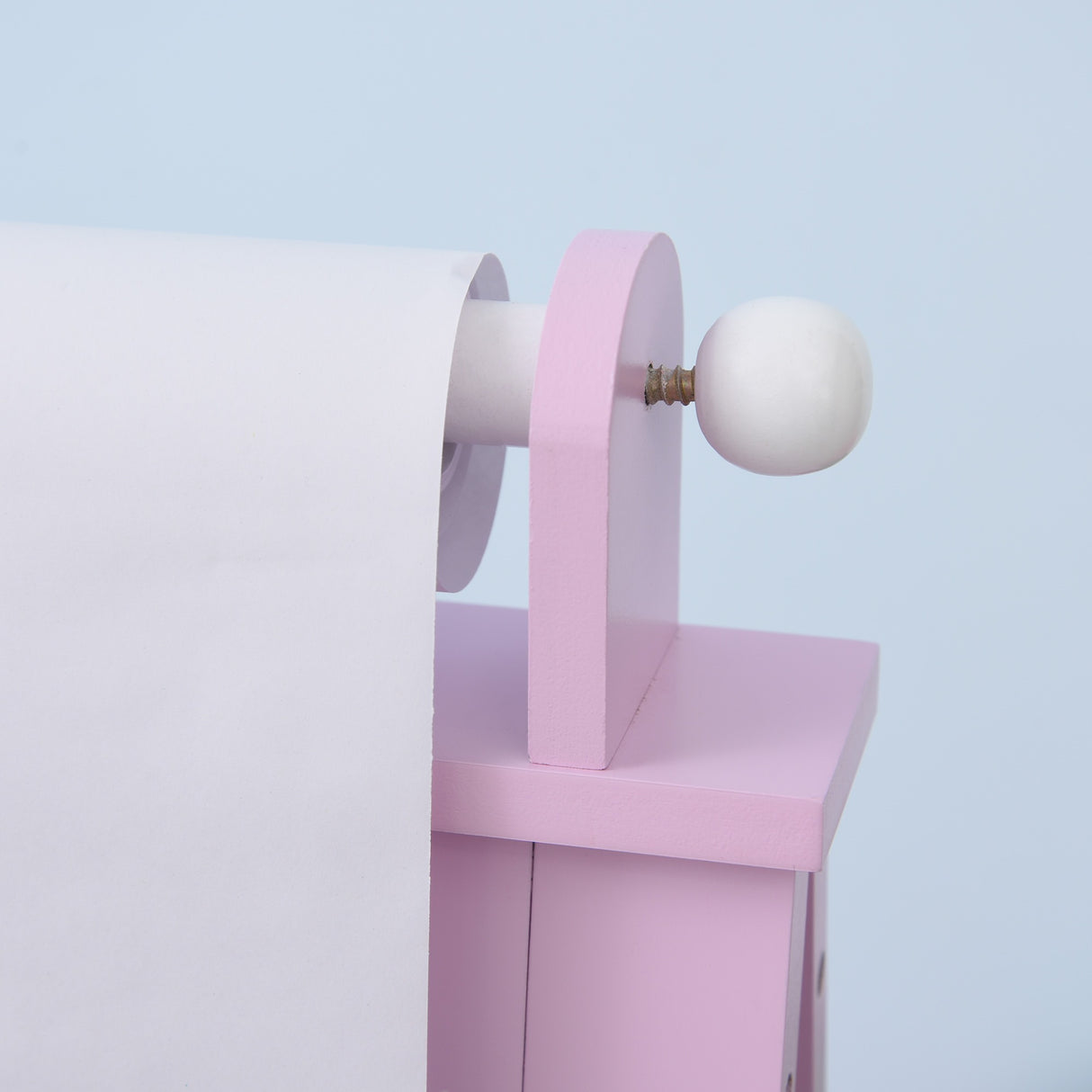 easycomfort easycomfort lavagnetta con cavalletto per bambini 3 in 1 e con rullo fogli di carta in legno rosa