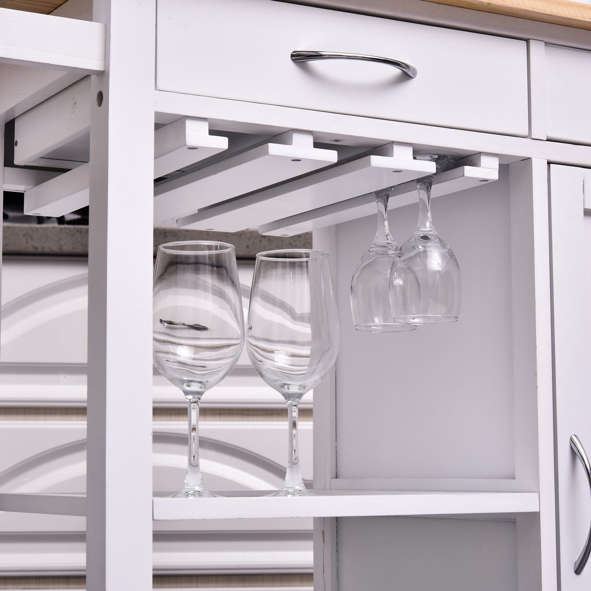 easycomfort easycomfort carrello da cucina classico con cassetti e ruote in legno salvaspazio 89x40x84cm ean 8054144134314