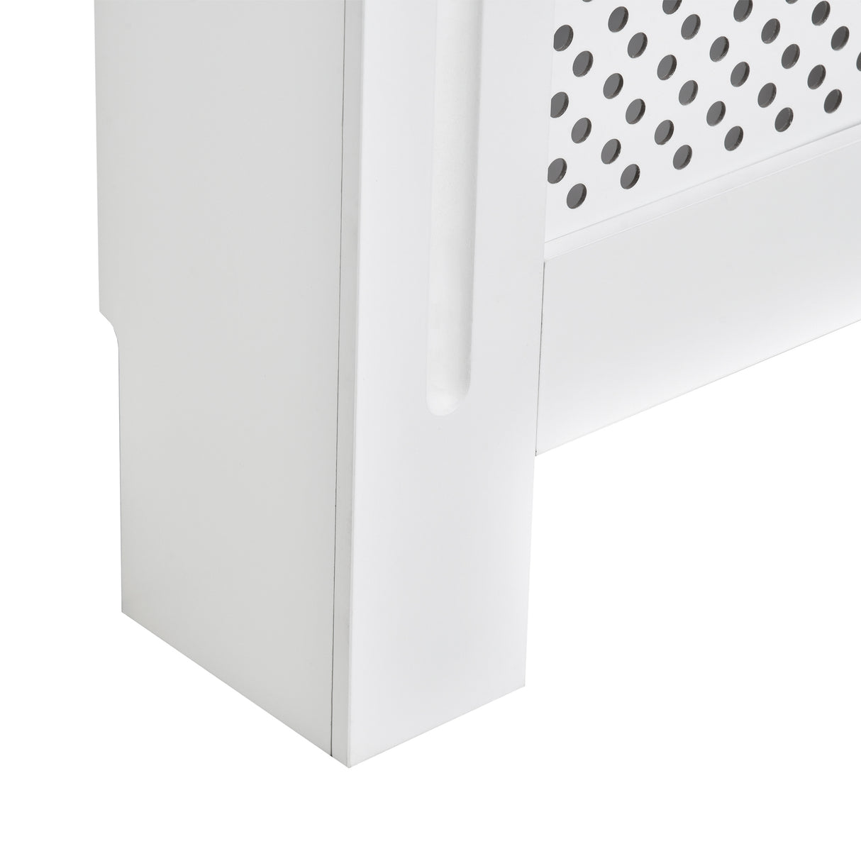 easycomfort easycomfort copritermosifone in legno a griglia bianco 111.5x82x19cm
