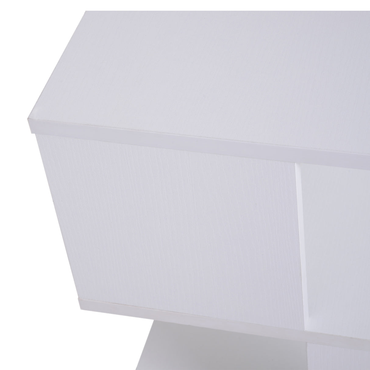 easycomfort easycomfort tavolino da caffe 2 ripiani aperti design moderno salotto soggiorno legno 40x40x43cm bianco ean 8054111841382