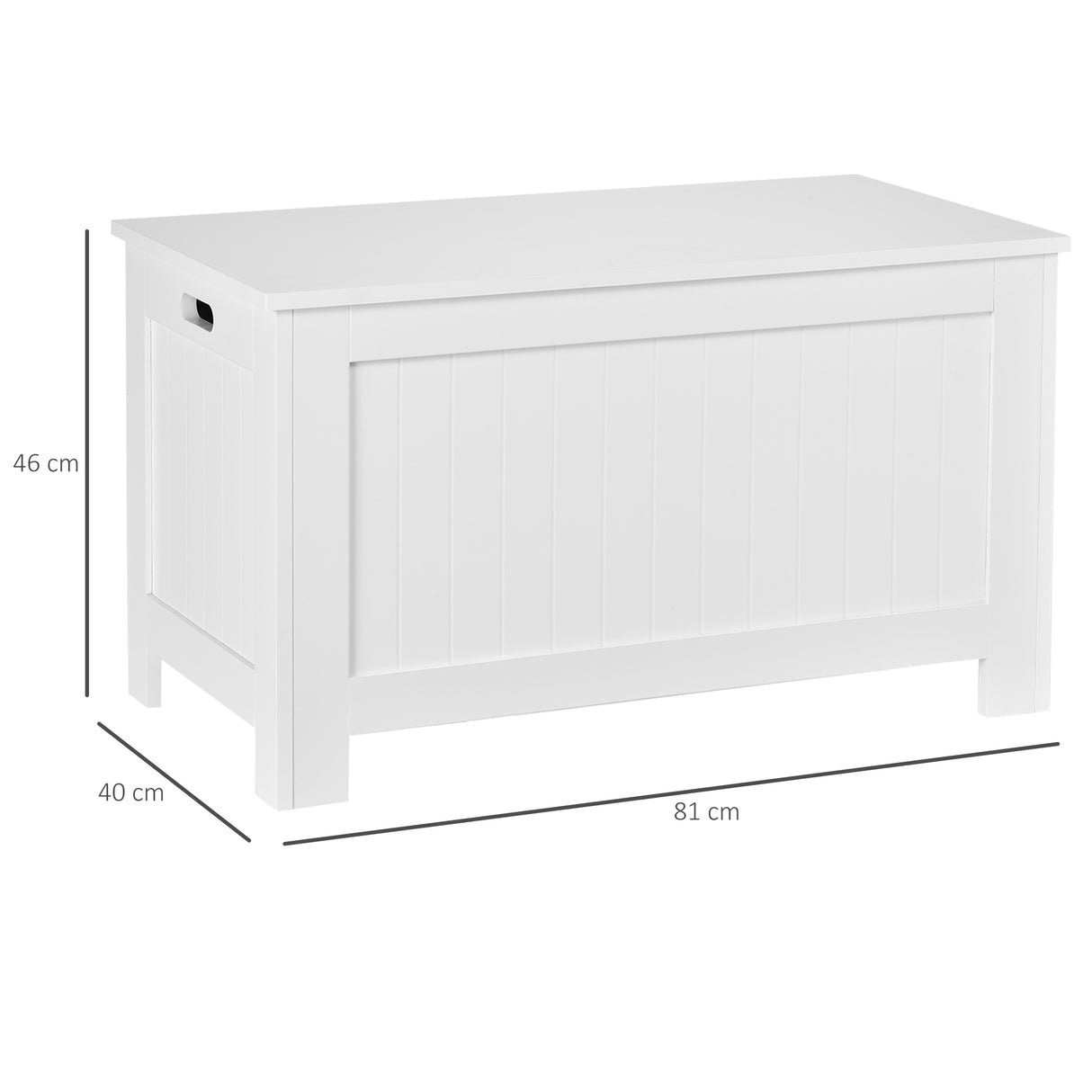 easycomfort easycomfort panca contenitore multiuso in legno mdf apertura con blocco di sicurezza 81x40x46cm bianco