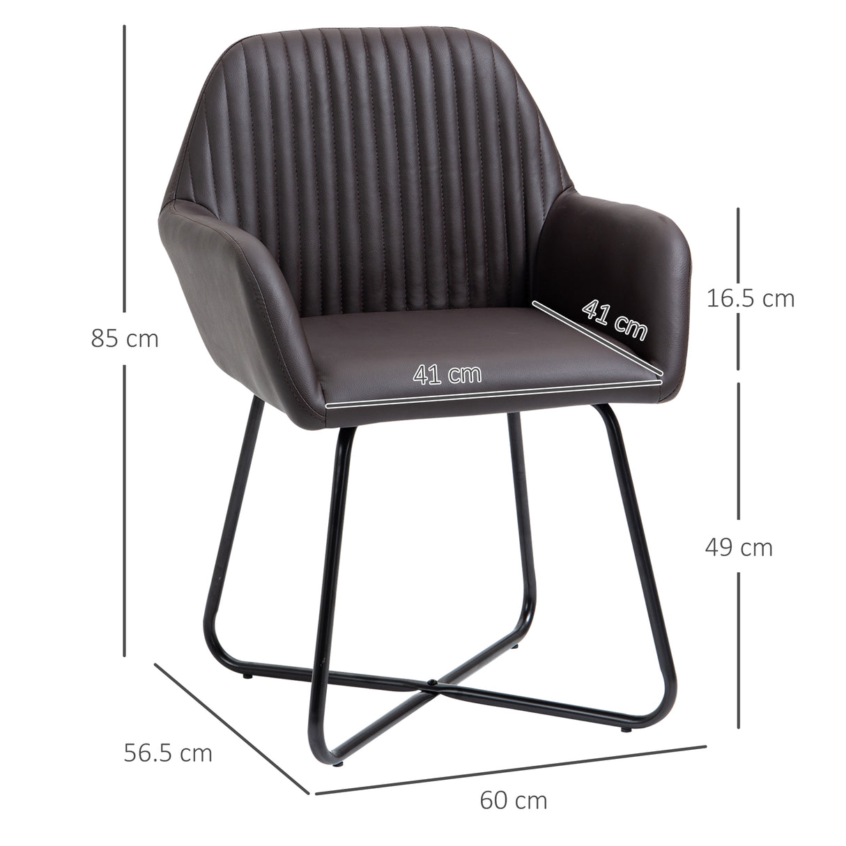 easycomfort easycomfort set 2 sedie moderne per sala da pranzo cucina o soggiorno sedie imbottite in similpelle marrone 60x56 5x85cm