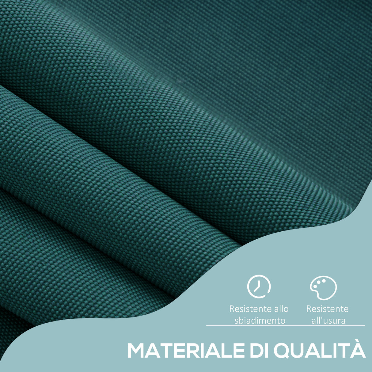 easycomfort easycomfort tenda da sole con manovella telaio telescopico e angolo regolabile verde 200x150cm