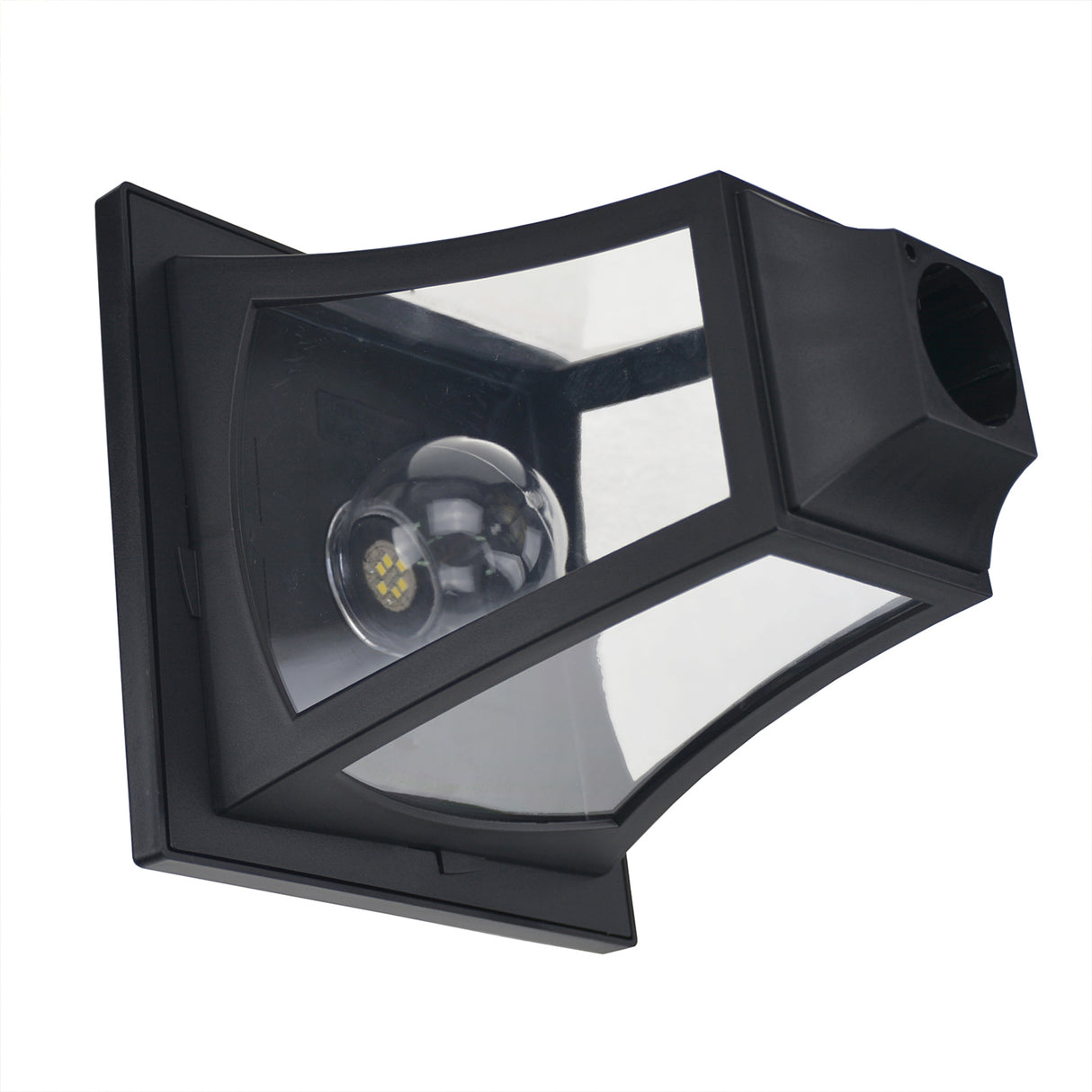 easycomfort lampione da giardino led a energia solare nero 182.5cm