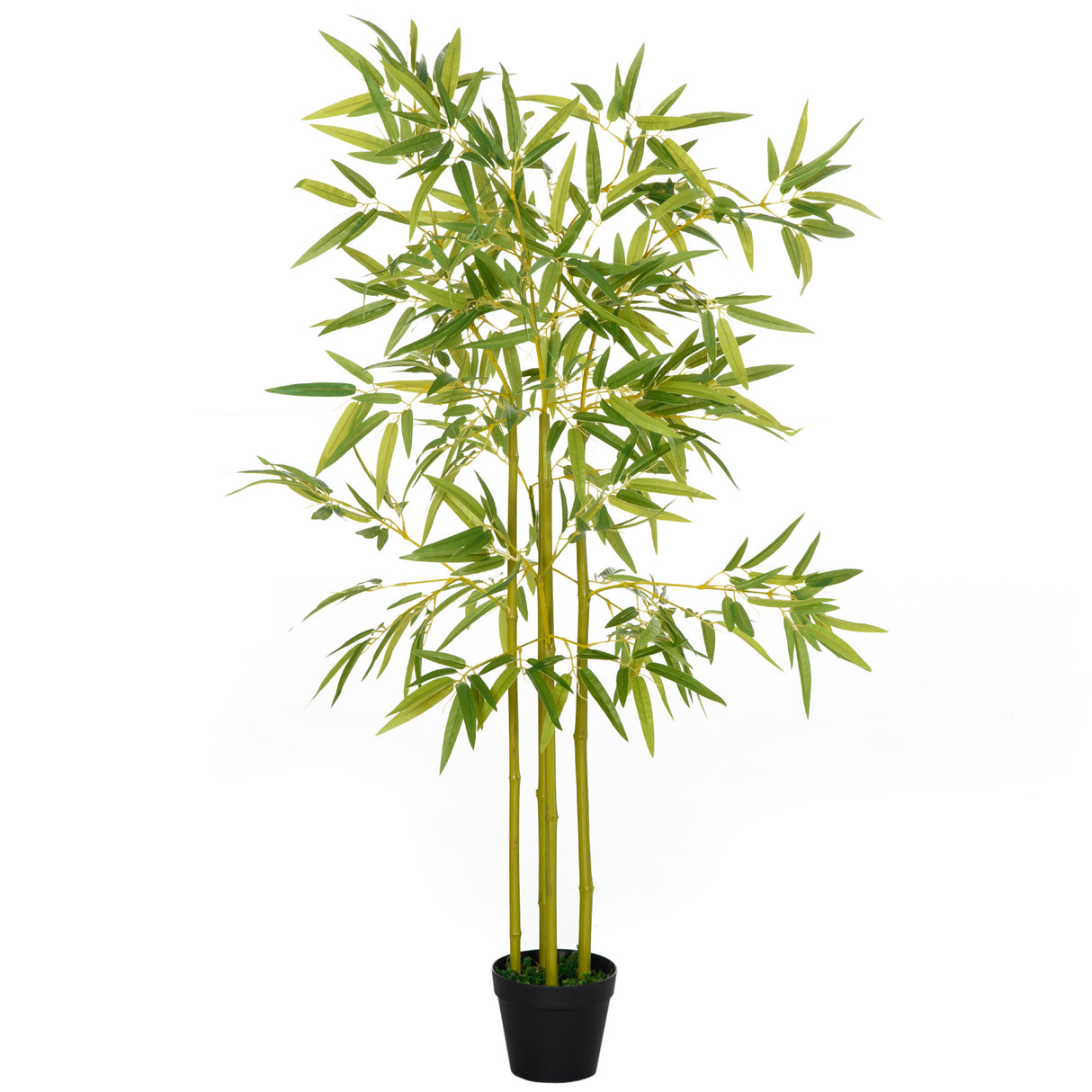 easycomfort bambu in vaso artificiale pianta finta decorazione per interno ed esterno altezza 120cm verde