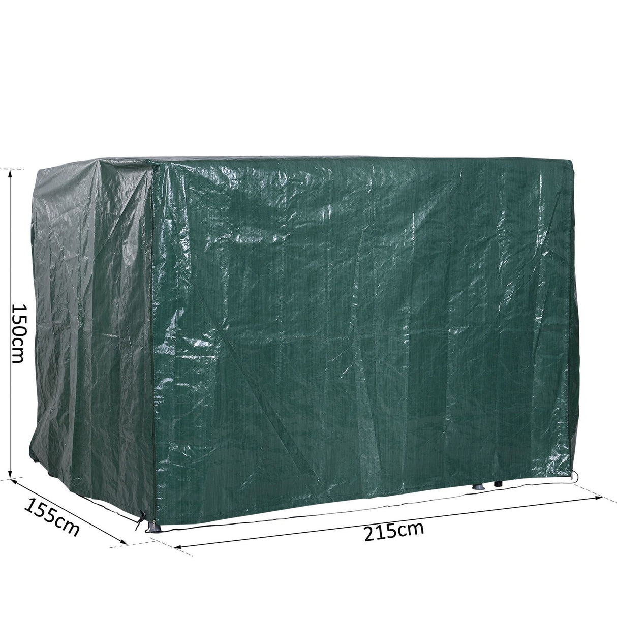 easycomfort easycomfort telo di copertura per mobili da esterno impermeabile anti muffa con fissaggio in pe verde 215x155x150cm