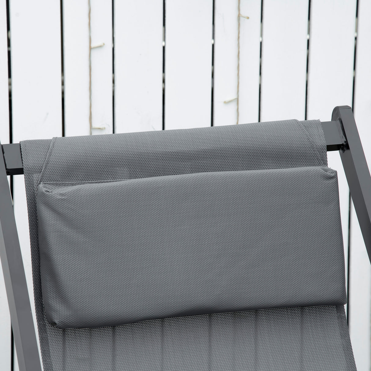 easycomfort easycomfort set 2 sedie poltrona sdraio da esterni pieghevoli e reclinabili in alluminio grigio 96 5 x 58 x 91 5cm