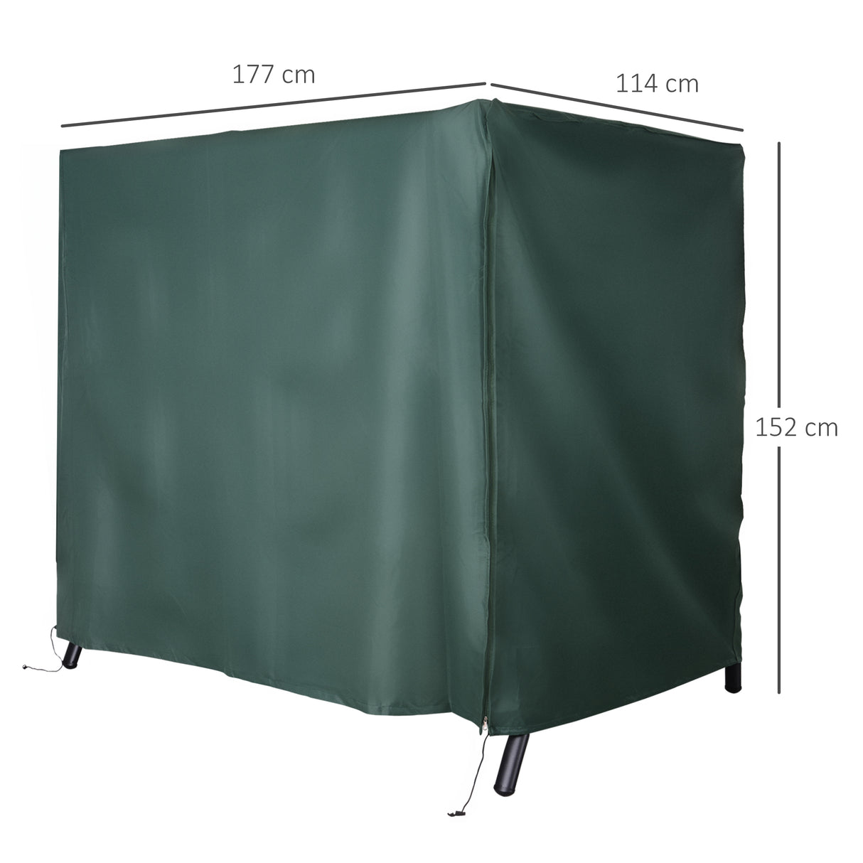 easycomfort telo di copertura per dondolo in tessuto oxford impermeabile 177x114x152cm