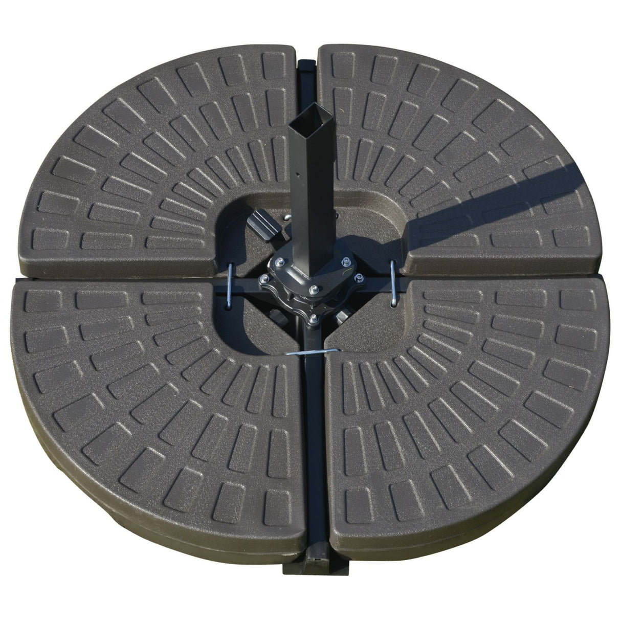 easycomfort easycomfort set 4 pzi basamento ombrellone decentrato da giardino con base a croce