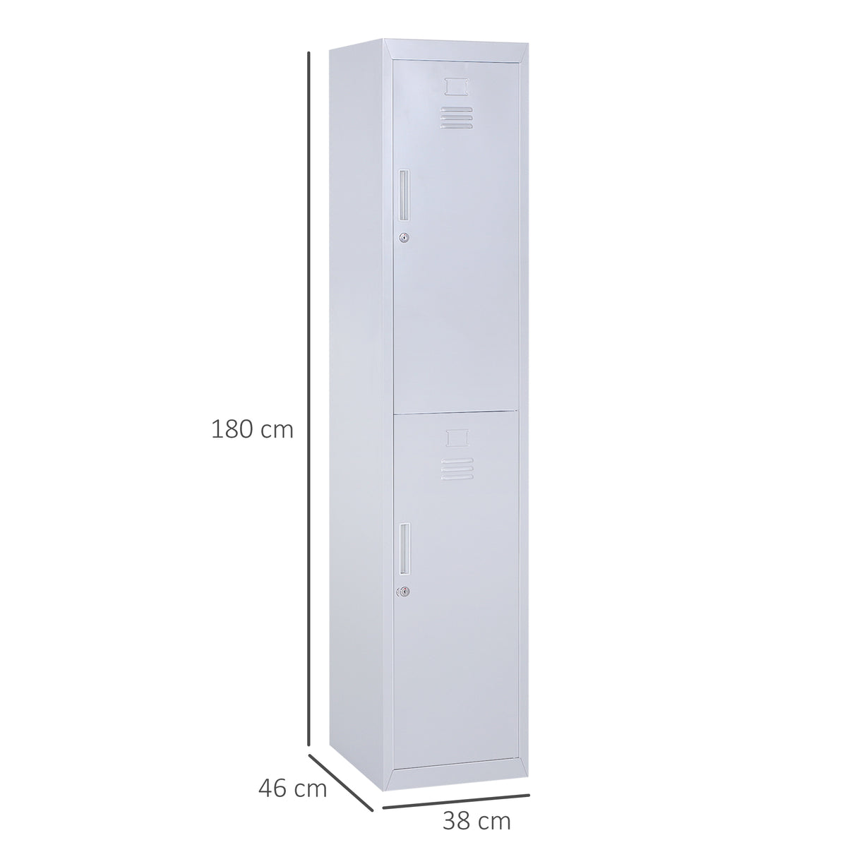 easycomfort easycomfort armadietto 4 ripiani 2 porte chiusura di sicurezza ufficio garage officina acciaio laminato a freddo 38x46x180cm grigio ean 8054111847179