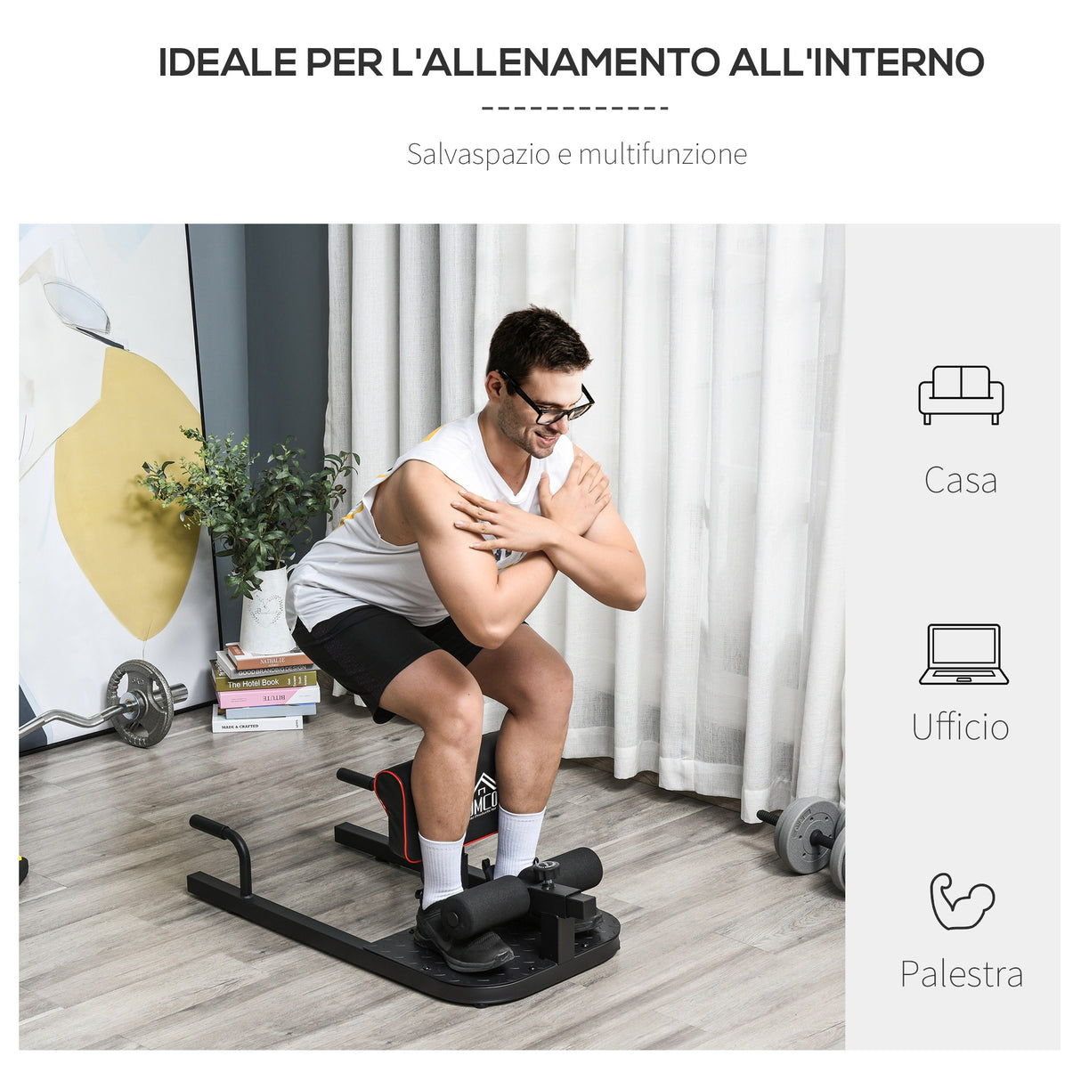 easycomfort easycomfort panca fitness per squat sissy in acciaio