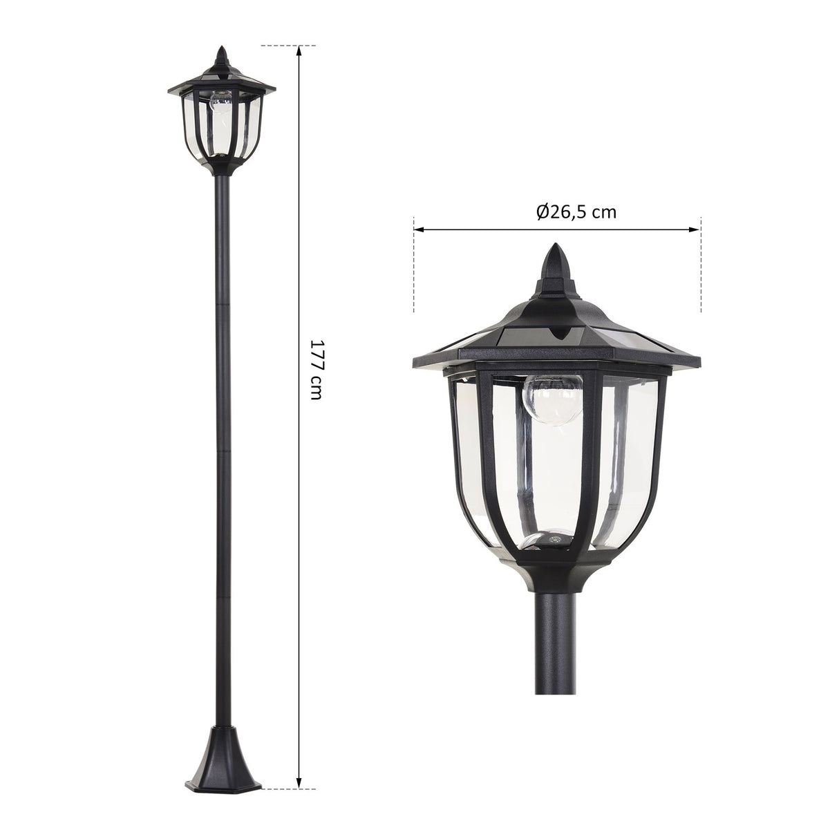 easycomfort easycomfort lampione da esterni con 6 luci led accensione automatica impermeabile
