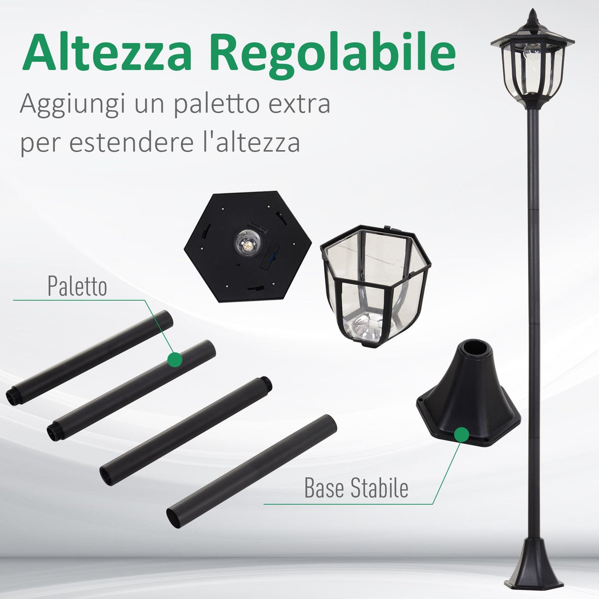 easycomfort easycomfort lampione da esterni con 6 luci led accensione automatica impermeabile