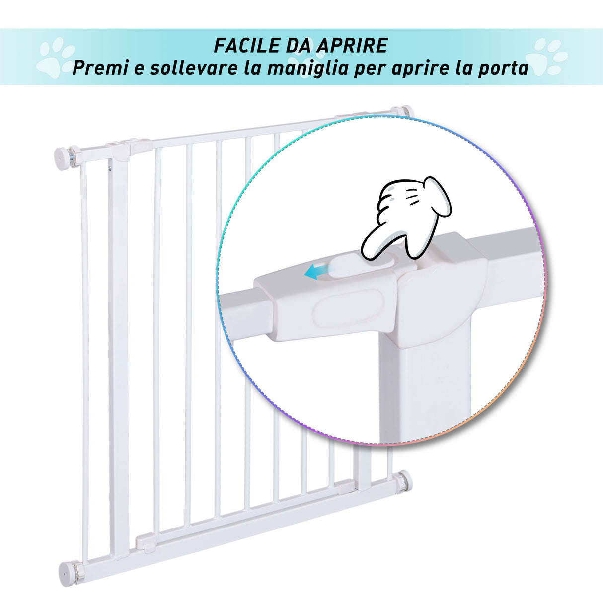 easycomfort easycomfort cancelletto di sicurezza per bambini e animali domestici bianco 76 x 72 82 cm