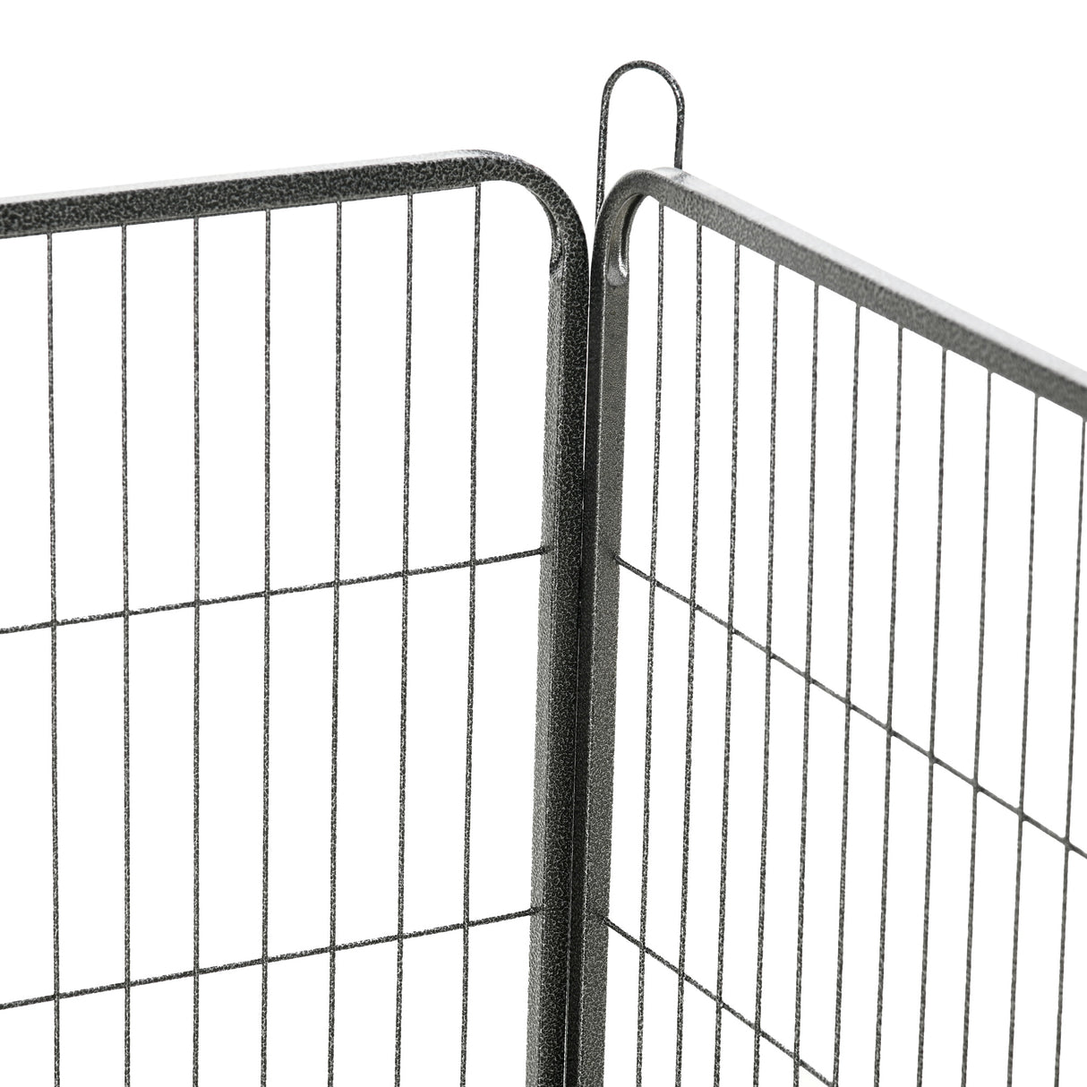 easycomfort recinto per cani e animali domestici con 16 pannelli modulabili in acciaio e 2 ingressi 80x1.5x60cm nero