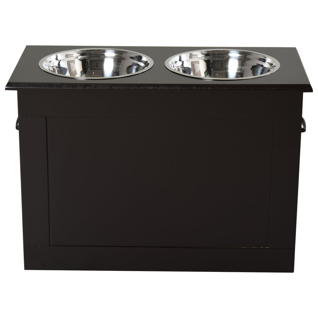easycomfort easycomfort portaciotole rialzato per cani con 2 ciotole di 24cm in acciaio inox