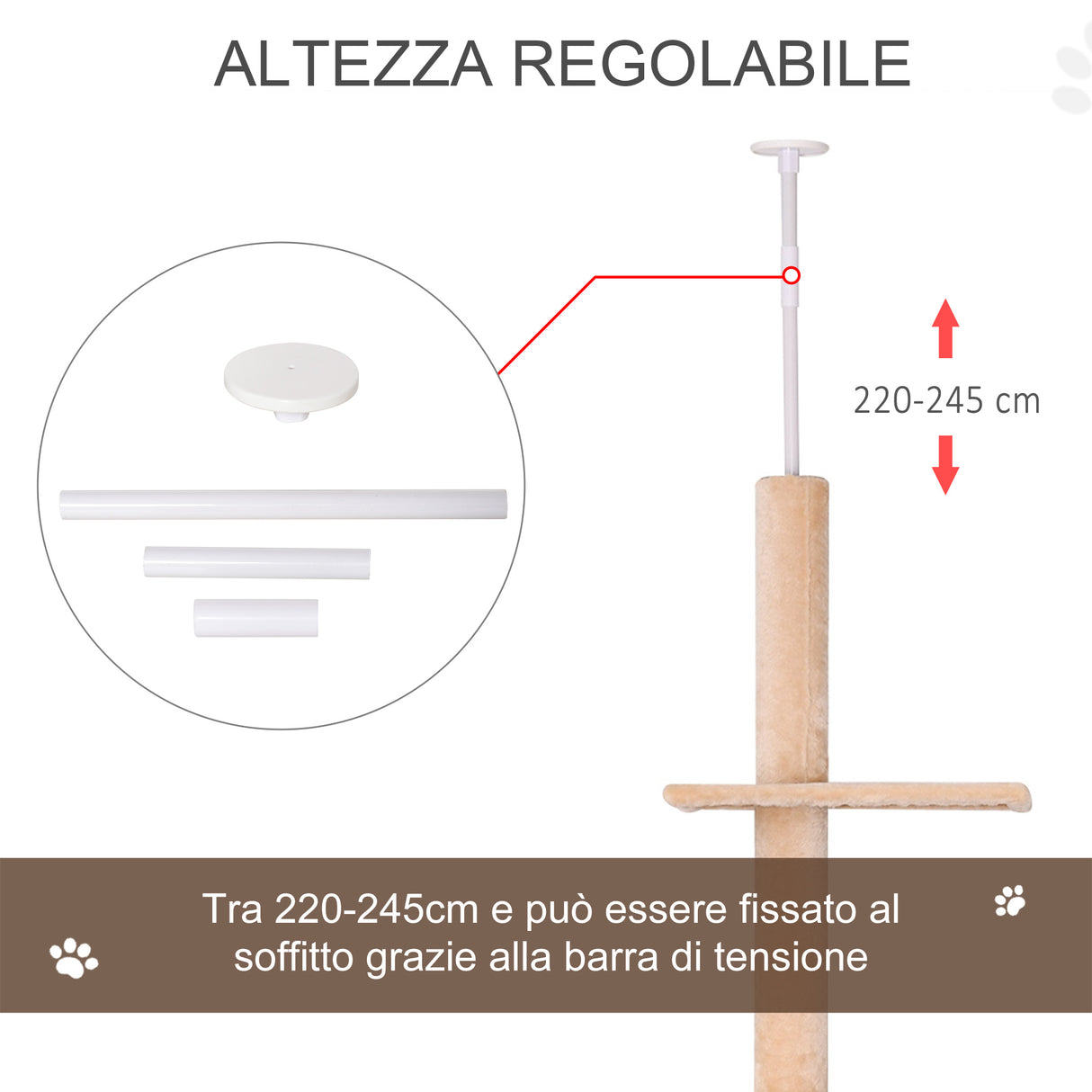 easycomfort easycomfort tiragraffi a soffitto multilivello 210 240cm con corde in juta giallo