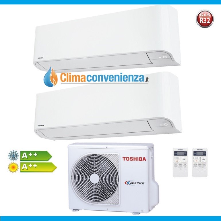 climatizzatore condizionatore dual split inverter toshiba mirai r32 10000_16000 con ras 2m18u2avg e 10_16 btu 6136