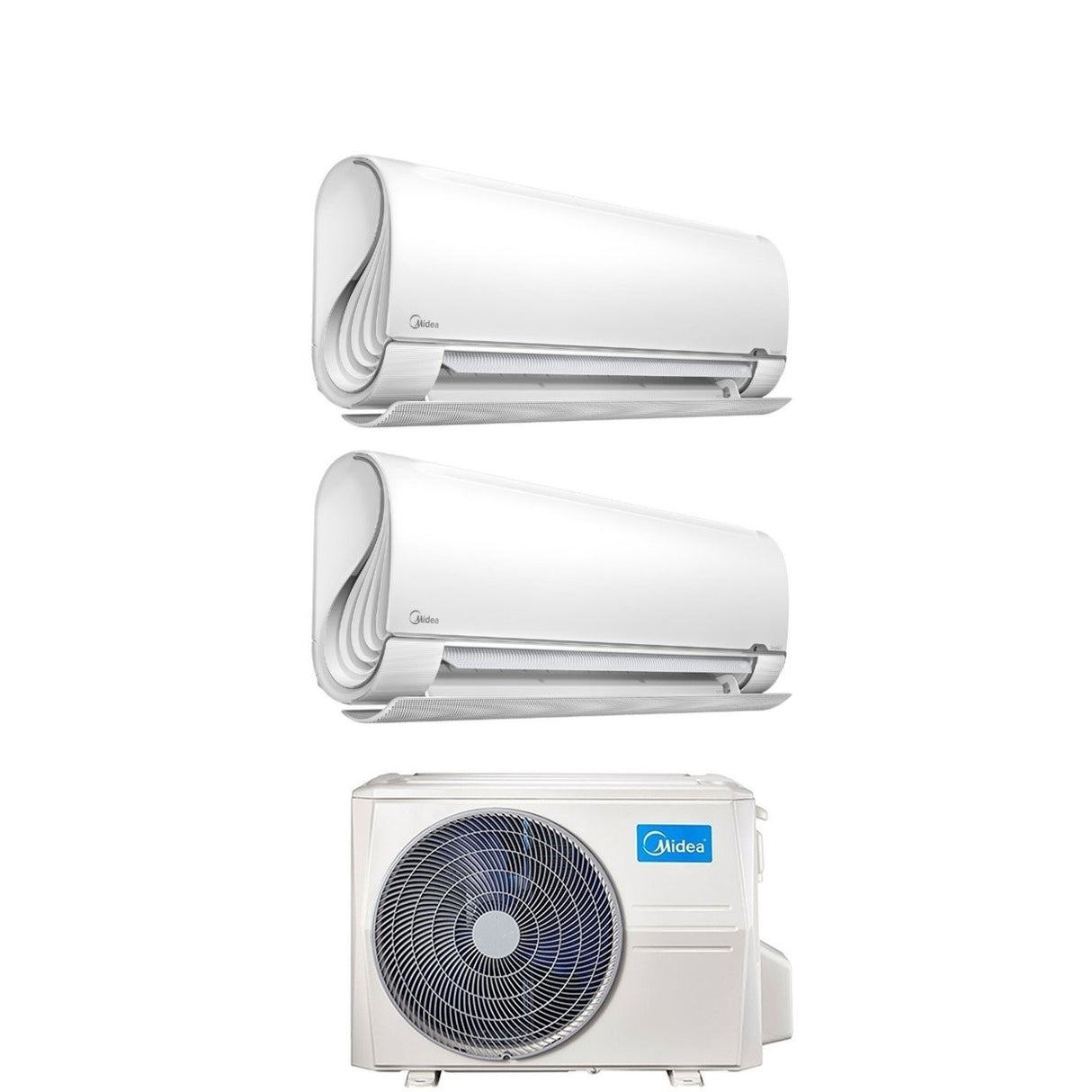 climatizzatore condizionatore midea dual split inverter serie breezeless_ 12_12 con m2od 18hfn8 q r 32 wi fi integrato 12000_12000 novita