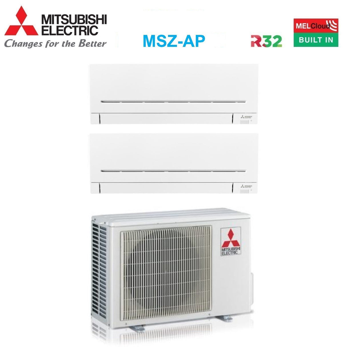climatizzatore condizionatore mitsubishi electric dual split inverter serie ap vgk 5_5 con mxz 2f33vf2 r 32 wi fi integrato 5000_5000