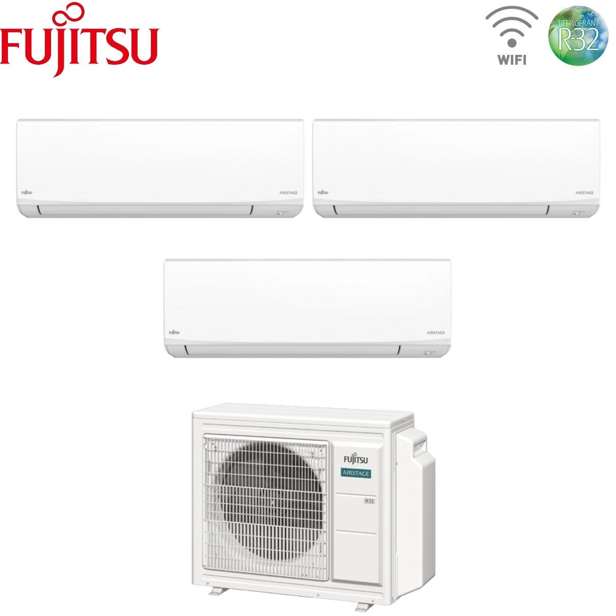 fujitsu condizionatore trial split fujitsu kj white 7712 con aoeg24kbca3 r 32 wi fi integrato