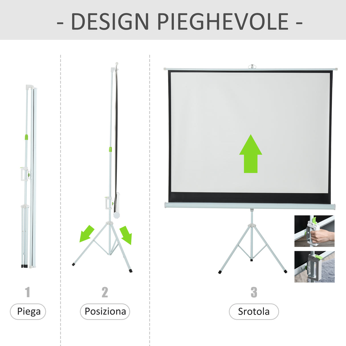 easycomfort easycomfort schermo di proiezione 84 pollici con treppiedi formato 43 ean 8054111849500