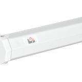 easycomfort easycomfort telo proiettore da 120 formato 43 in tessuto a rete plastica e metallo con treppiedi 244x183 cm bianco