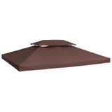 easycomfort easycomfort tetto di ricambio per gazebo da giardino impermeabile doppio tetto 3x4m