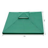 easycomfort easycomfort tetto di ricambio per gazebo da giardino doppio tetto 3x3m