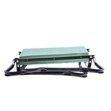 easycomfort easycomfort sedia inginocchiatoio da giardino pieghevole in acciaio con cuscinetto in gommapiuma 58x28x49cm