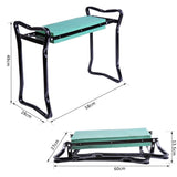 easycomfort easycomfort sedia inginocchiatoio da giardino pieghevole in acciaio con cuscinetto in gommapiuma 58x28x49cm