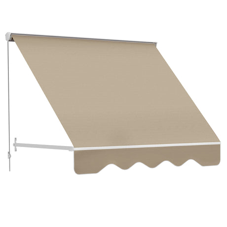 easycomfort easycomfort tenda da sole avvolgibile a parete a caduta beige 180x70cm