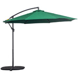 easycomfort easycomfort ombrellone da giardino 3x2 6 m inclinabile con base a croce e manovella in acciaio e poliestere