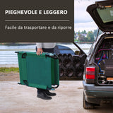 easycomfort sdraio da giardino pieghevole con schienale reclinabile su 4 posizioni 190x56x28cm verde