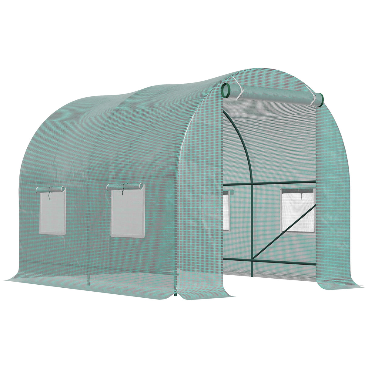 easycomfort easycomfort serra da giardino per piante a tunnel in pe 250 x 200 x 200cm