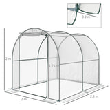 easycomfort easycomfort serra da giardino a tunnel per piante e orto con copertura in pvc 250x200x200cm