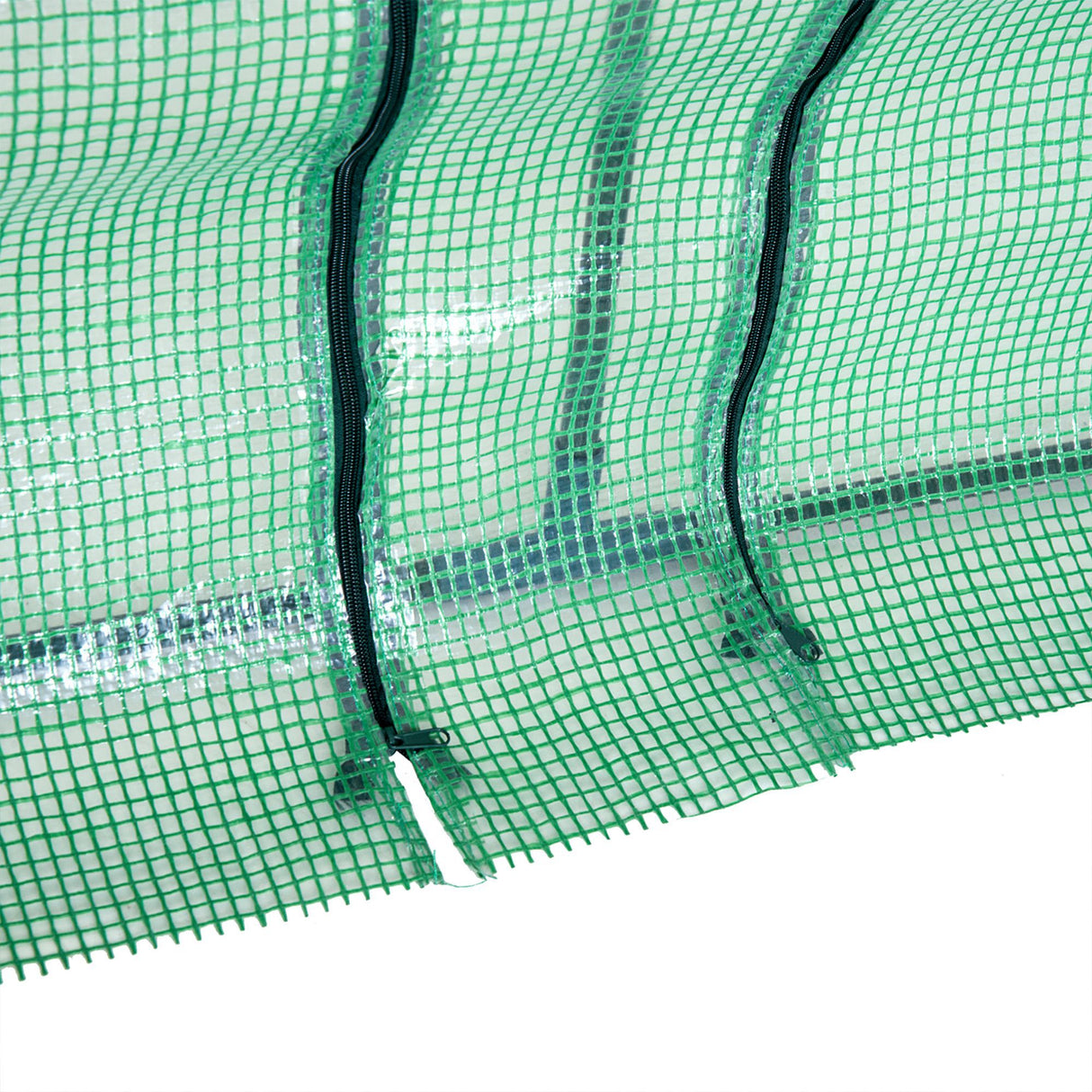 easycomfort easycomfort serra da giardino per piante con telo in pe telaio in acciaio 270x90x90cm verde