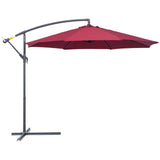 easycomfort easycomfort ombrellone parasole decentrato in metallo bordeaux 3x2.6m
