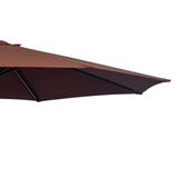 easycomfort easycomfort ombrellone parasole decentrato da giardino con angolo inclinabile in metallo e poliestere caffe 3 2.6m