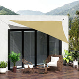 easycomfort easycomfort tenda da sole triangolare in hdpe sabbia 3x3x3m