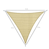 easycomfort easycomfort tenda da sole triangolare in hdpe sabbia 3x3x3m