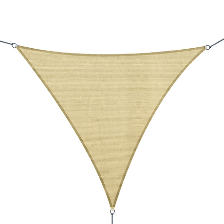 easycomfort easycomfort tenda da sole triangolare in hdpe sabbia 3x3x3m