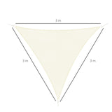 easycomfort easycomfort tenda da sole triangolare a vela bianco crema 3x3x3m