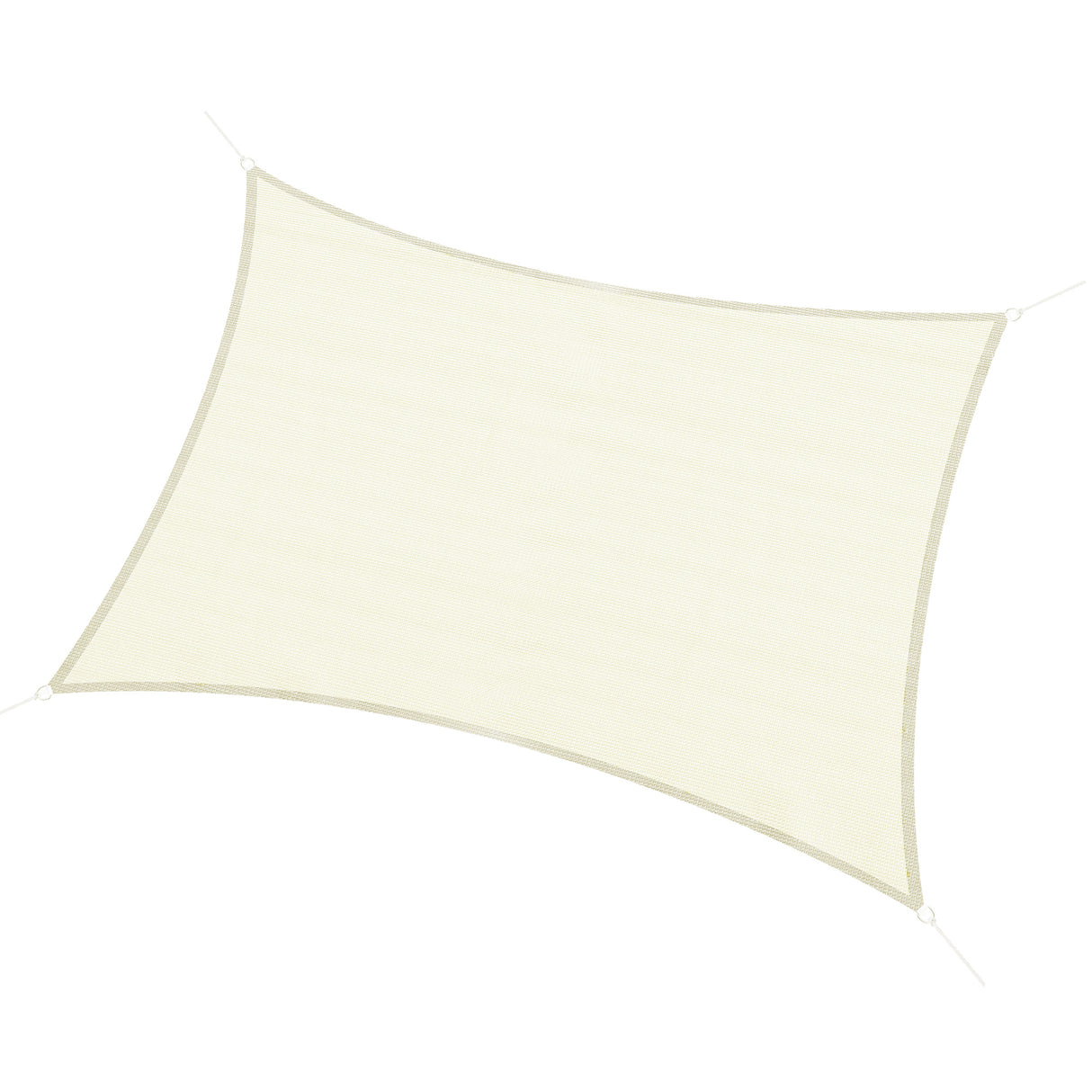 easycomfort easycomfort vela da giardino rettangolare in hdpe crema 3x4m