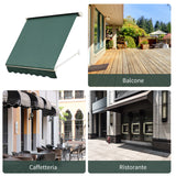 easycomfort easycomfort tenda da sole a caduta con rullo avvolgibile e angolazione regolabile 0 120 180x70cm verde