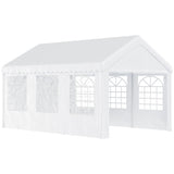 easycomfort easycomfort tendone per feste 6x4m con pareti rimovibili porte e 6 finestre bianco