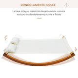 easycomfort easycomfort lettino amaca da giardino struttura in legno in cotone per 2 persone