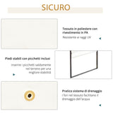 easycomfort easycomfort tendone gazebo da giardino bianco in metallo 3x3m
